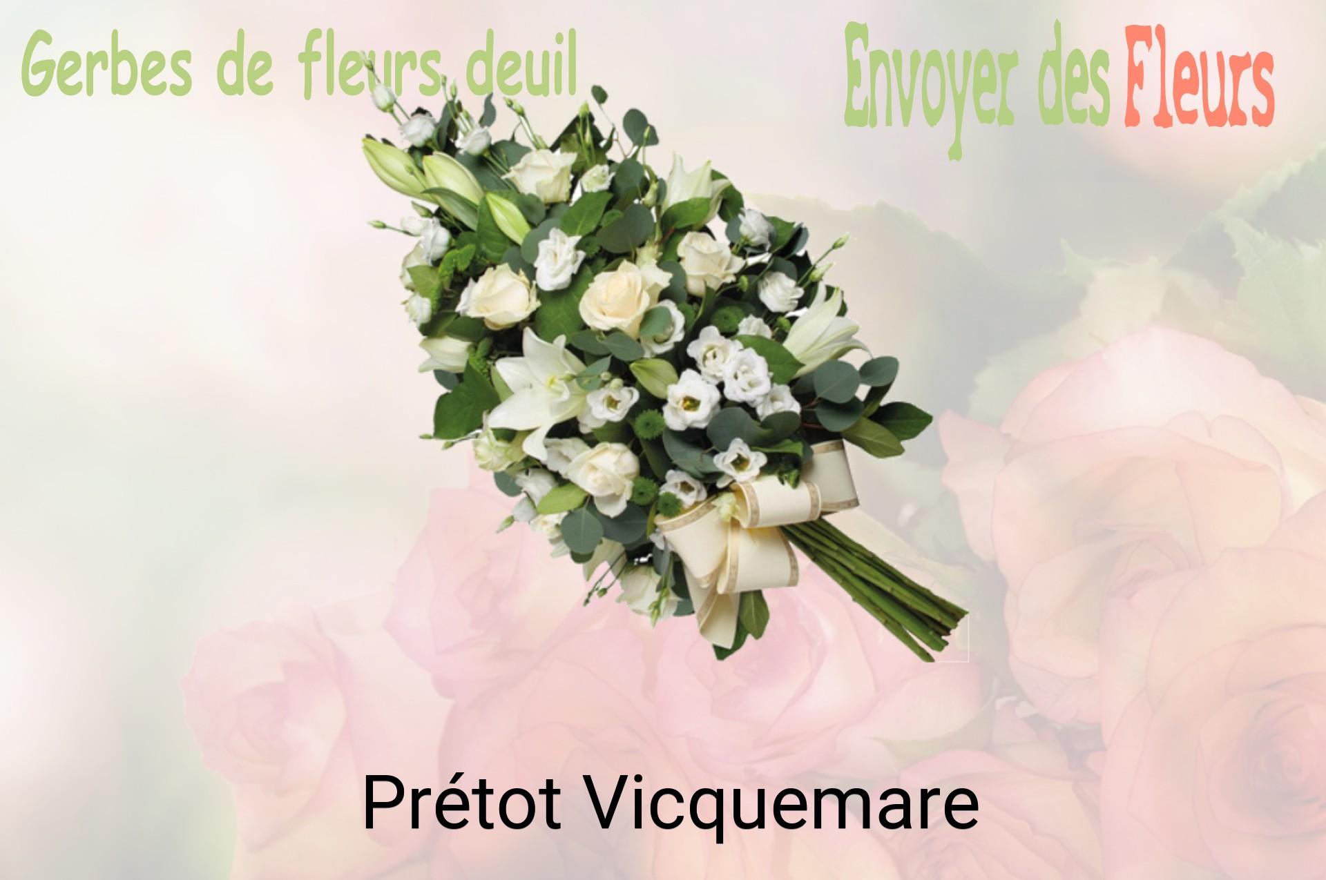 Gerbe de fleurs de deuil livrée à Prétot-Vicquemare